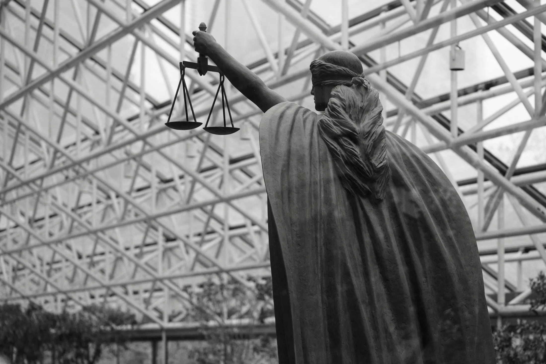 Lady Justice holding balanced scales